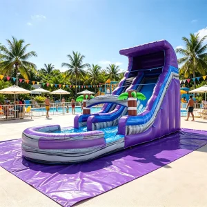 Cầu trượt nước PVC ánh kim thương mại, bể bơi hơi cho trẻ em, lâu đài nhảy, bouncer lớn cho người lớn
