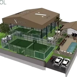 JSMC Panoramic Padel Court Roof Covered Cancha De Padel Supplier