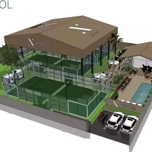 JSMC Panoramic Padel Court Roof Covered Cancha De Padel Supplier