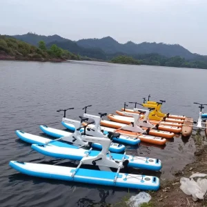JTRDA Drop Stitch Inflatable Water Bike for Adults Floating Pedal Powered Sea and Lake Use 150KG Capacity 1 Year Warranty