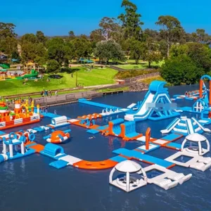 JUNAO Q 1 Commercial Outdoor Inflatable Obstacle Course Water Slide with Over 500kg Capacity PVC Material 0.9mm Thick