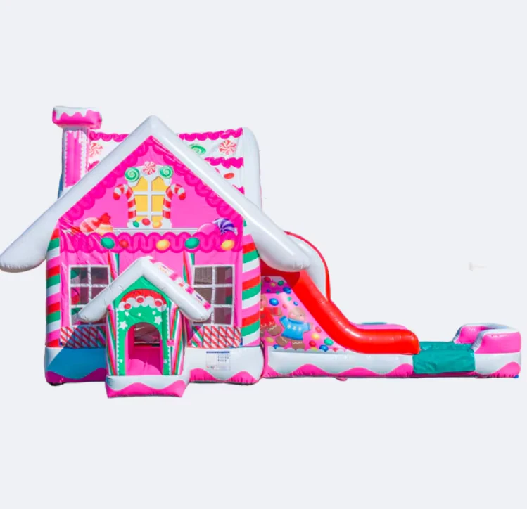 Combo Inflable de Agua Jingle Bells, Casa Inflable de Rebote Comercial