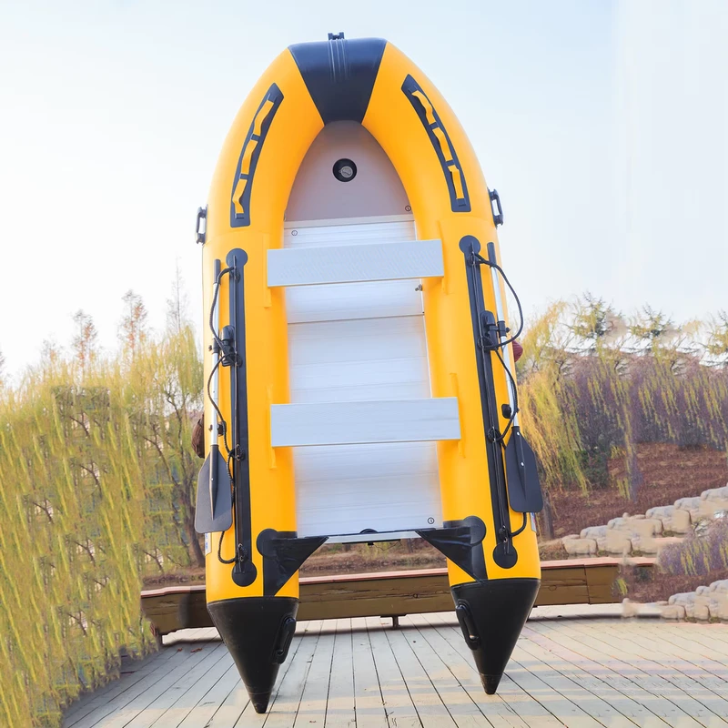 Joymax ZM 380 CE認証済み 3.8m マリングレード PVC 充気ボート 耐久性 軽量 ゴム製ボート 820KG 荷重容量