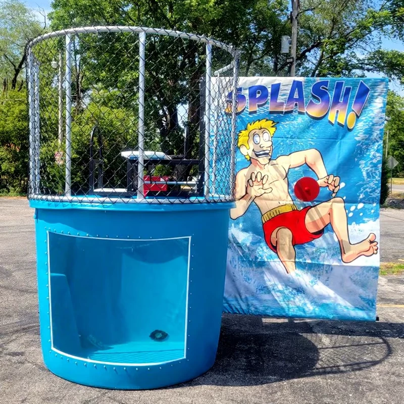 Juegos De Agua Easy Dunker Booth Inflatable Water Splash Dunk Tank
