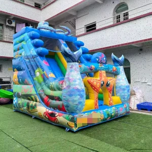 Juegos Inflables Starfish Inflatable Slide with Bounce for Children