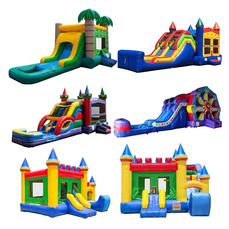 Castello Gonfiabile Combinato con Scivolo Commerciale Jumping Bounce House