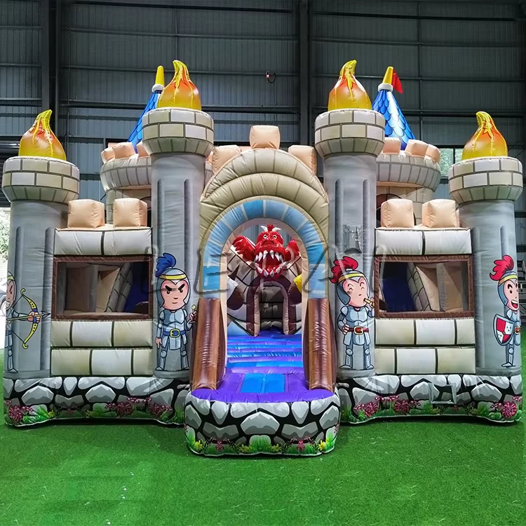 Castello gonfiabile per bambini, parco giochi gonfiabile all'aperto