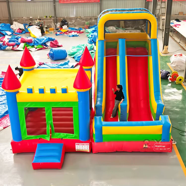 Castello Gonfiabile Commerciale per Bambini, Scivolo Gonfiabile per Acqua, Casa Gonfiabile