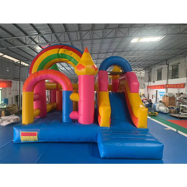 Hüpfburg Aufblasbares Sprunghaus mit Rutsche Kombi Gewerblich PVC Kinder Party Bouncer für Vermietungen
