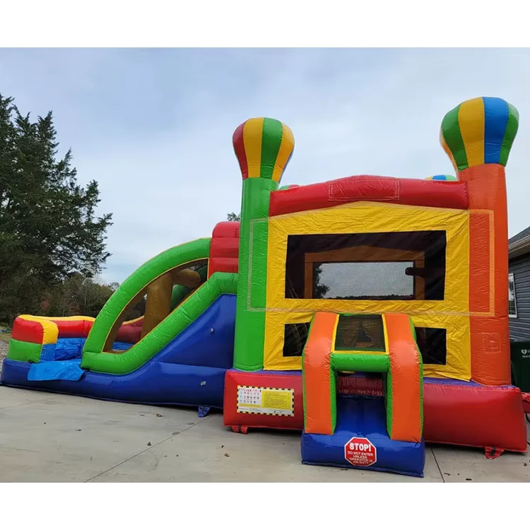 Jumping Free Shipping Bouncy Combo Games Commercial Balloon Outdoor Bounce House Inflatable Castles