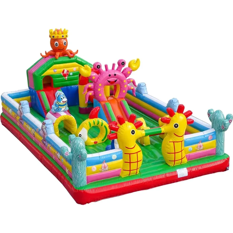 Château gonflable à sauter personnalisé Océan Étoile pour enfants, inclus 1 pièce durable pour 3-15 ans