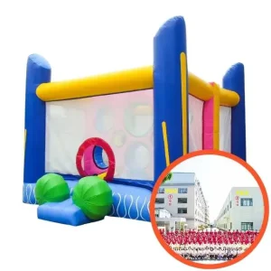 Spring Opblaasbare Combo Jumper Regenboog Opblaasbare Combo Bouncer Opblaasbaar Speelgoed voor Kinderen Combo