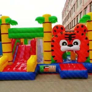 Jungle Animal Theme Jumping Castle Slide Inflatable Bouncy Castle Combo