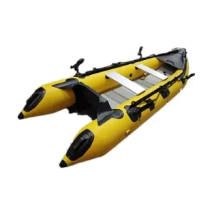 Kaboat Sport Yacht 3.7m Buitenboordmotor 3 Personen PVC Opblaasbare Visboot ZBK 370