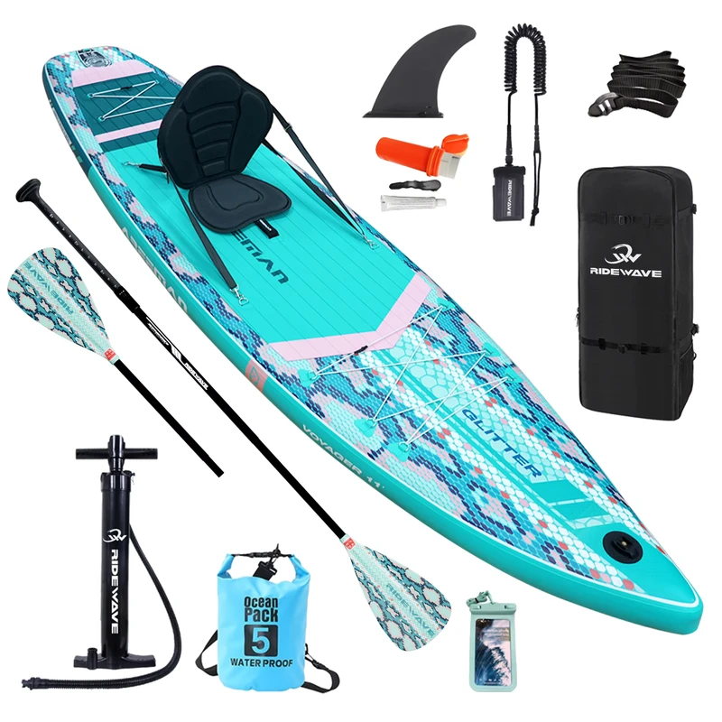 Tavola da Surf Gonfiabile Kick Tail Stand Up Paddle Board 11' Performance ISUP per Surfing OEM SUP