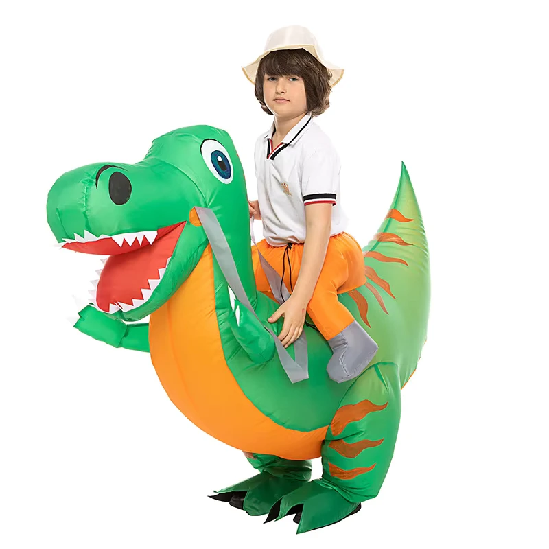 Kid Funny Halloween Party Birthday Party Inflatable Ride on Cute Dinosaur Costumes