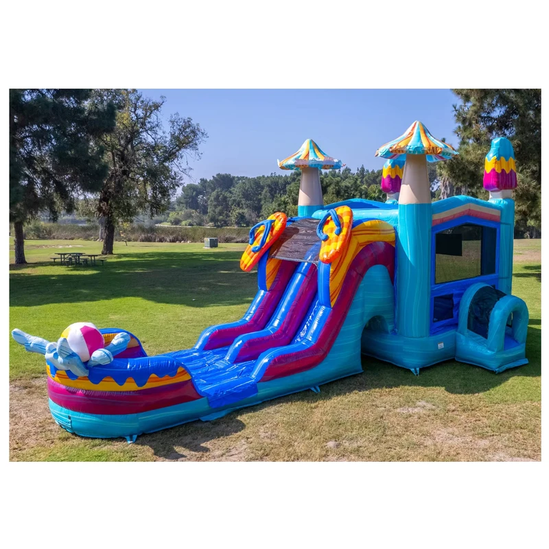 Kid Inflatable Playground Bounce House Combo Outdoor Bouncy Blow up Bouncer Commercial Carnival Games Jumping Castle Water Slide
