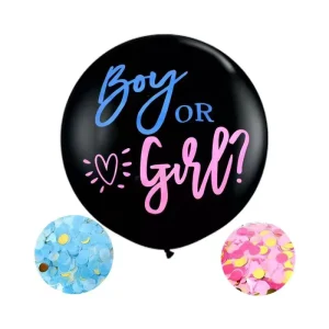 Set di Palloncini in Lattice per Bambini 1 Pacco Rivelazione del Genere 36 pollici Unisex 2 Sacchetti di Confetti Natale Halloween San Valentino