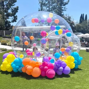 Casa de salto inflable para niños, cúpula de burbujas inflable transparente