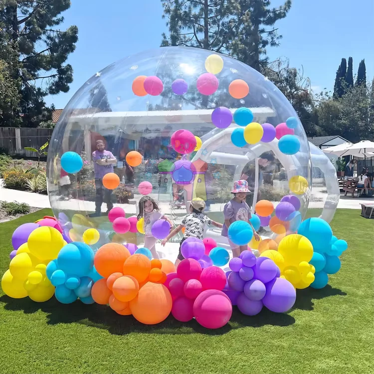 Kinder Luftsprunghaus Klar Aufblasbare Blase Ballon Kuppel