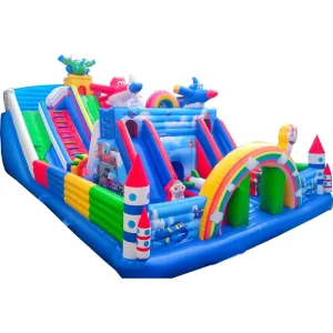 Kids Airplane Bouncer Bouncy Castle Colorful Inflatable Jumping Castle