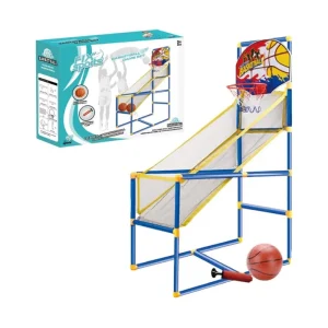 Kids Arcade Basketball Hoepel Schot Spel Binnen Sport Schietsysteem met Mini Hoepel (121cm) Plastic Opblaasbare Ballenpomp Leeftijd 2-7