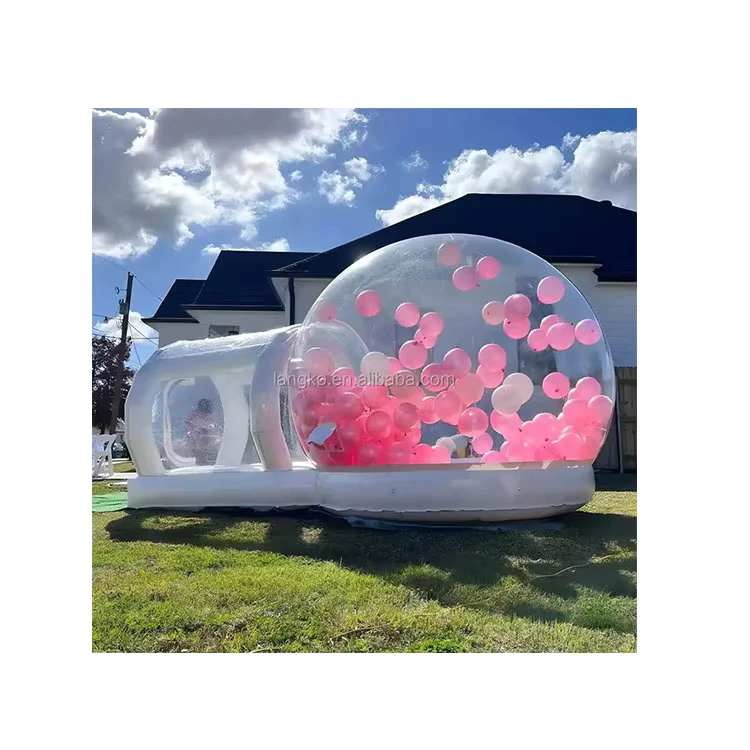 Tenda Gonfiabile Cristallo Igloo Trasparente per Feste, Casa Gonfiabile per Bambini con Palloni Divertenti