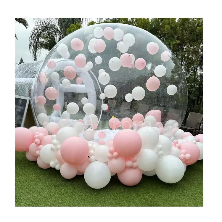 Kids Birthday Inflables Y Brincolin Balloon Dome Igloo Camping Bubble Shopping Mall Pink Portable Inflatable Bubble Tent 6m
