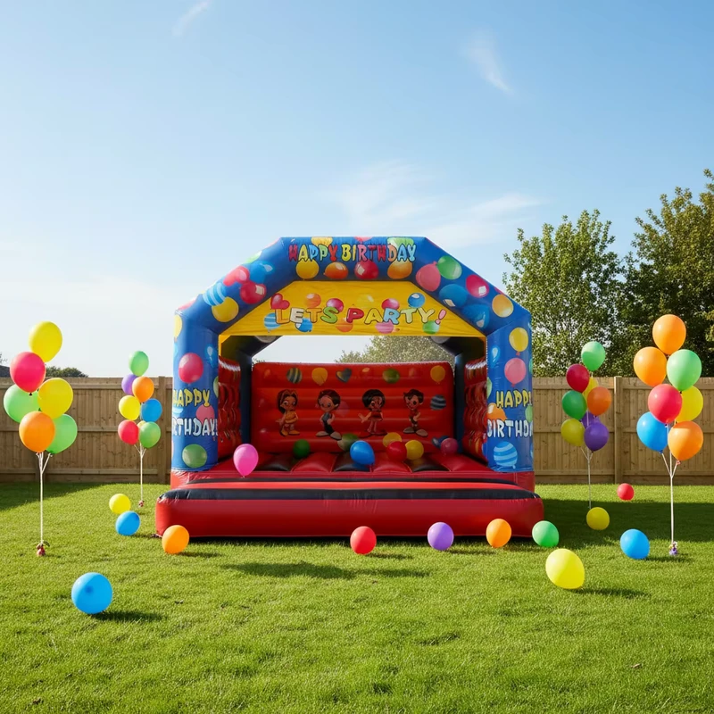 Castelo Inflável para Aniversário de Crianças 13x13ft com Capacidade de 500KG para Aluguer de Festas