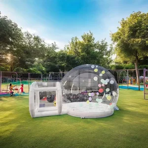 Kids Birthday Party Blow Up Bouncy Dome Tent Jumping Castle Inflatable Bubble House with Balloons Accessories