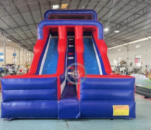 Kids Blue Inflatable Slide Toys Commercial Bouncing Dry Slide Inflatable Play
