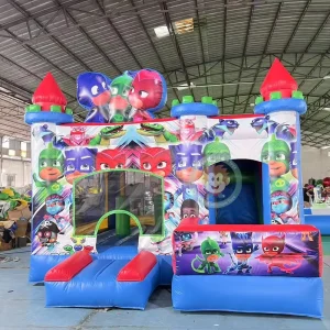 Kids Cartoon Inflatable Bounce with Slide Combo Commercial Bouncing Inflatable Bounce Toys