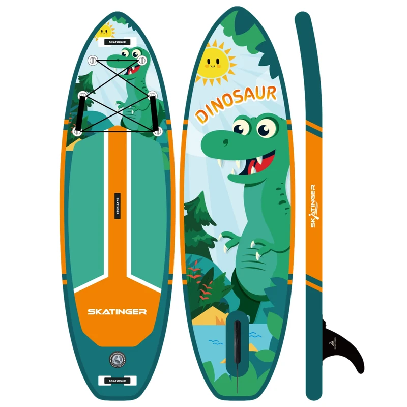 Papan Dayung Inflatable Stand Up Jahitan Jatuh untuk Anak-anak 7'6" 8" Portabel untuk Anak Laki-laki dan Perempuan di Danau & Sungai