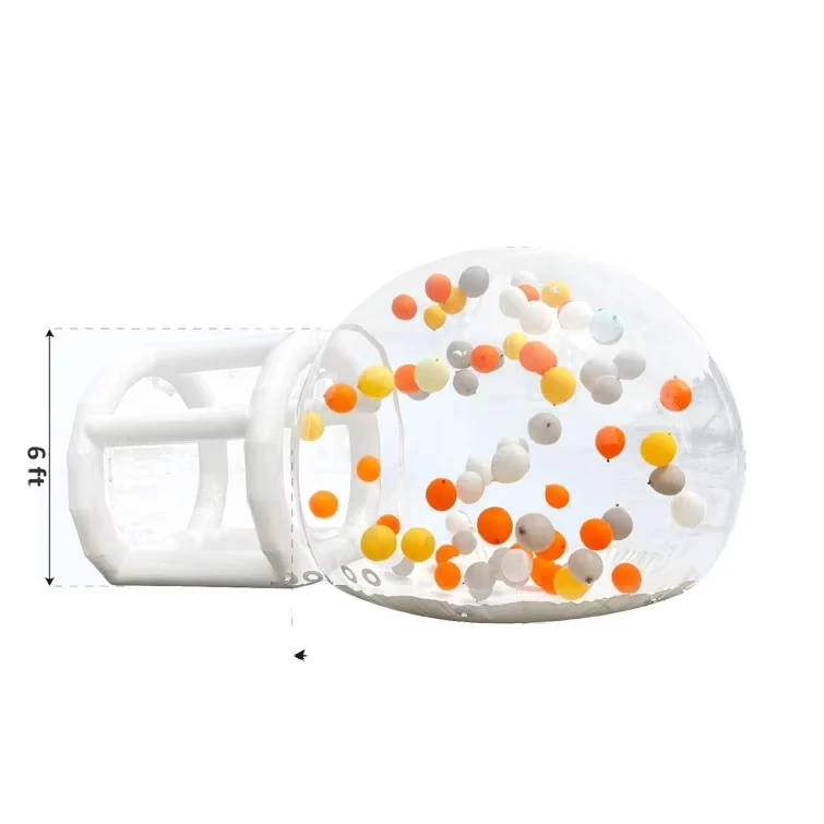 Tenda a bolle igloo cristallina gonfiabile trasparente per bambini, casa divertente per feste
