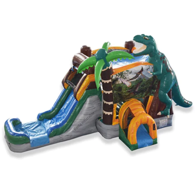 Kinderen Dino springkasteel commercieel PVC op maat gemaakte grootte en kleur 3 jaar garantie