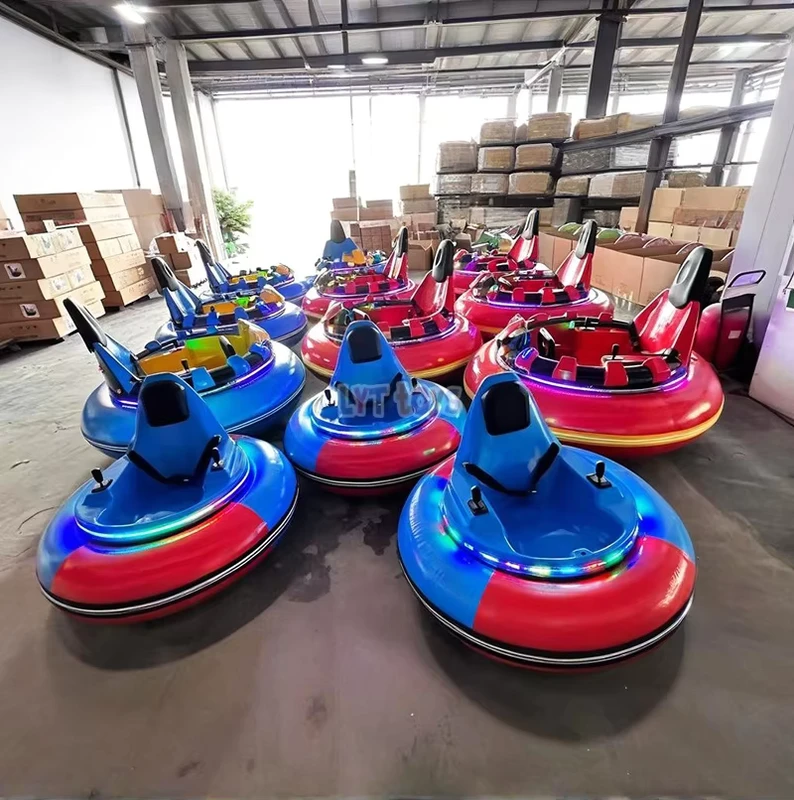 Kids Electric Inflatable Bumper Car UFO Battery Operated Amusement Ride Fiberglass Outdoor Home Playground Dodgem