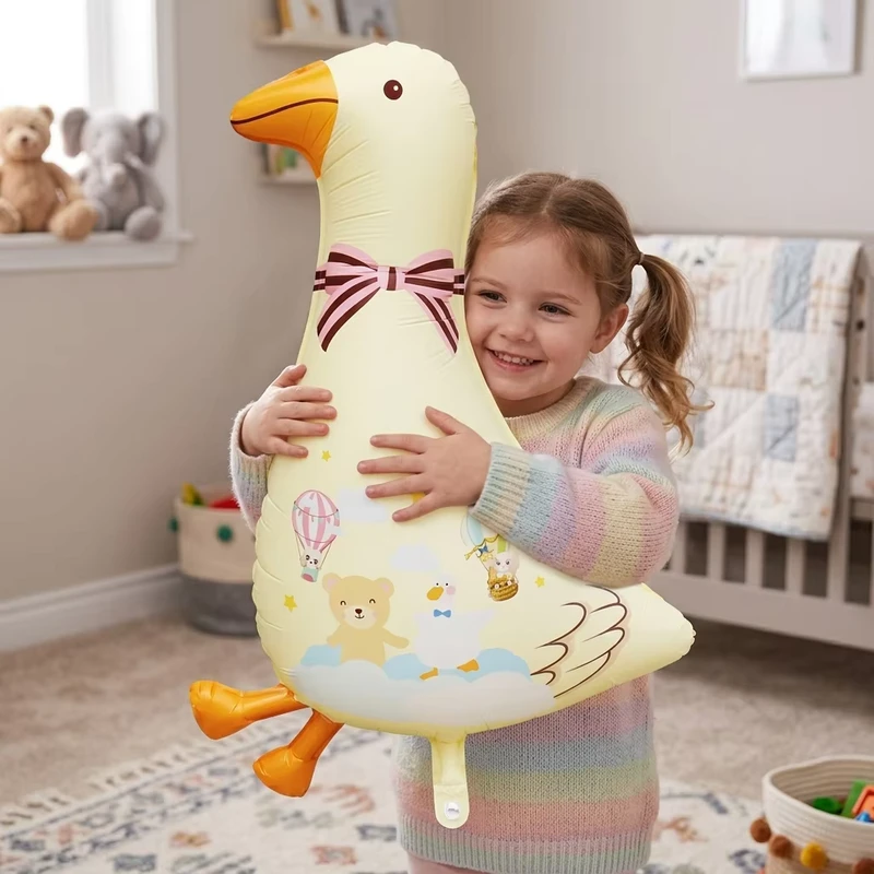 Giocattolo Gonfiabile per Bambini, Fornitore di Palloni, Oca Gonfiabile 55*78 CM per Temi all'Aperto e Baby Shower