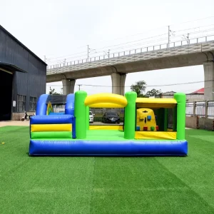 Kids High Quality Inflatable Blue Yellow Green Combo Bouncer and Inflatable Combo Slide and Jumper House with Slide