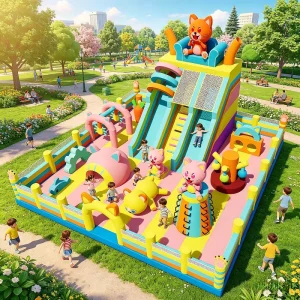 Kids Inflatable Bounce House Equipment Outdoor Park Inflatable Bouncy Slide Playground Inflatable Castle Rock Climbing Combo