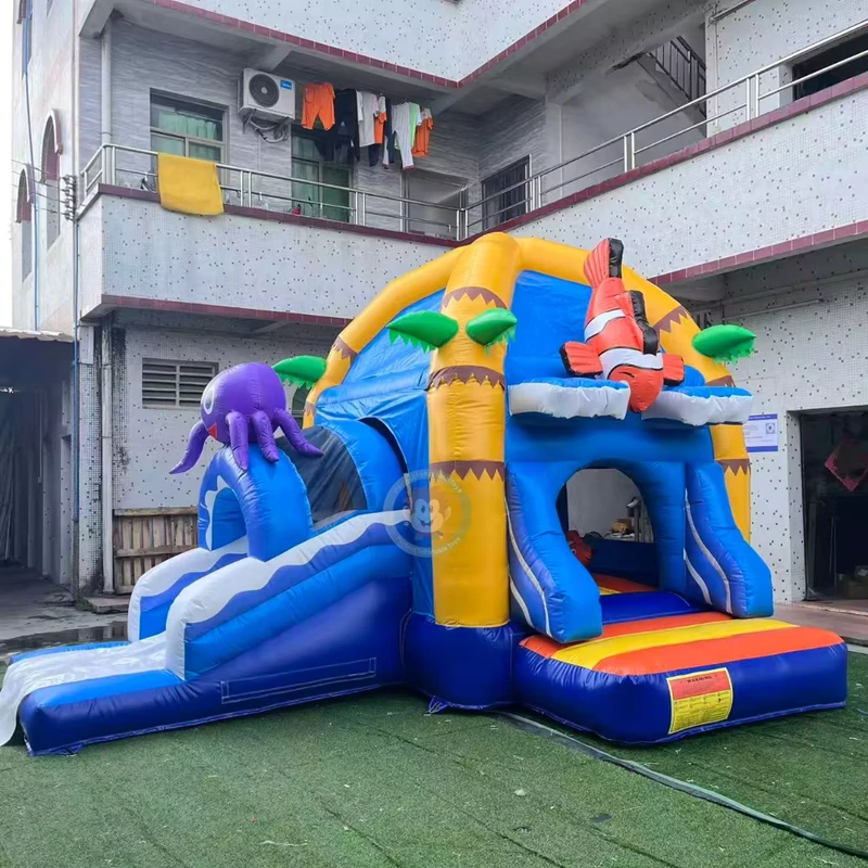 Combo Château Gonflable avec Toboggan pour Enfants - Château Sautant à Louer