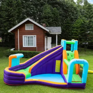 Kids Inflatable Combo Party Bounce House With Water Slide Bouncer Jumping Children’s Castle Home Use