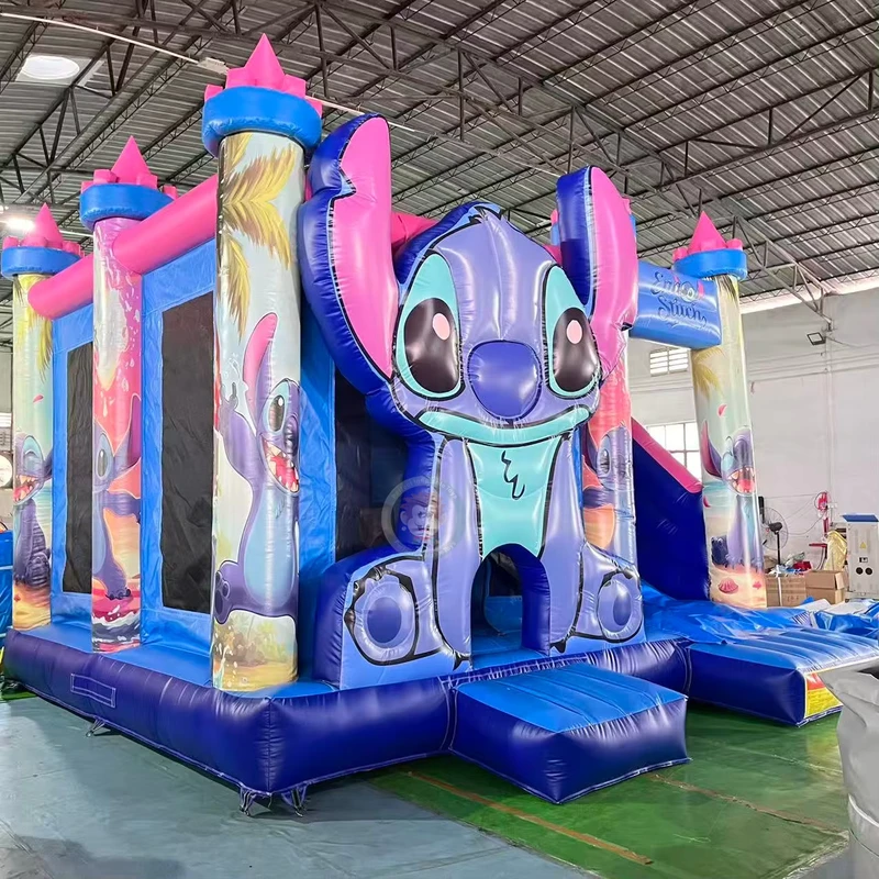 Casa Inflável para Crianças Festa Salto e Escorrega Combo Casa de Salto e Escorrega Combo ao Ar Livre