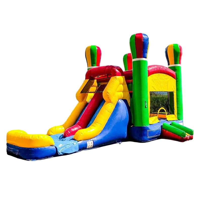 Lâu đài nhảy hơi cho trẻ em, nhà bouncy kết hợp với cầu trượt