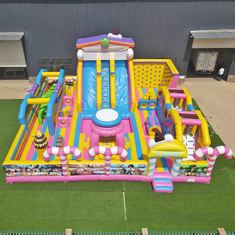 Công Viên Inflatable Cho Trẻ Em Với Các Khóa Học Chướng Ngại Vật và Đường Trượt Dành Cho Sự Kiện Ngoài Trời và Giải Trí Gia Đình