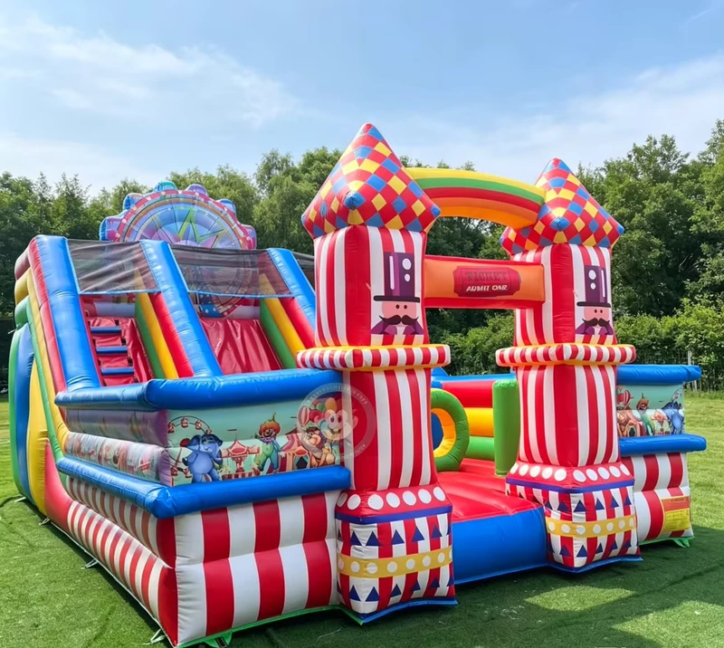 Toboganes Inflables para Niños, Castillo de Salto para Juego Comercial, Curso de Obstáculos