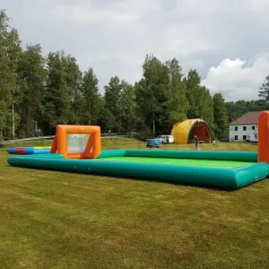 Kids Inflatable Soccer Field Sports Games Inflatable Football Pitch Soccer Arena Inflatables Soap Soccer for Fun