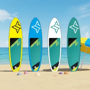 Kids Inflatable Stand Up Paddle Board Comfortable Seat Durable Drop Stitch Material Eco Friendly 3 Fin Ocean Waters SUP
