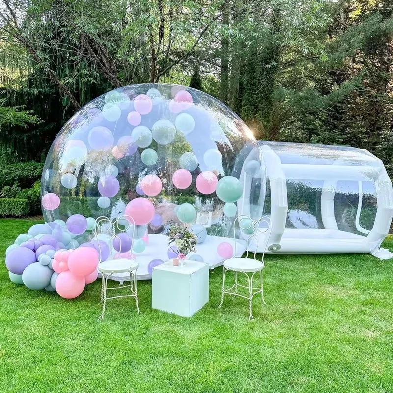 Lều Bọt Bơm Hơi Trong Suốt Cho Trẻ Em Nhà Bọt Bouncy Trang Trí Đám Cưới Mái Vòm