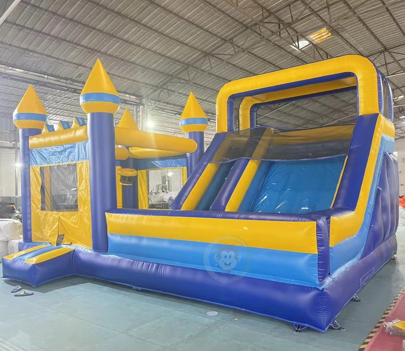 Combo di giochi gonfiabili per bambini, parco giochi di divertimento gonfiabile con scivolo