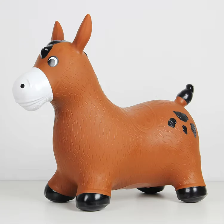 Kids Jumping Bounce Ride on Toys Inflatable Horse Milk Cow Animal Space Hopper for Children